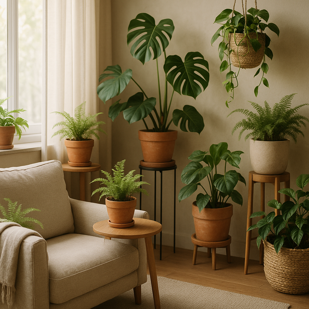 Skab ro med grønne planter i hjemmet